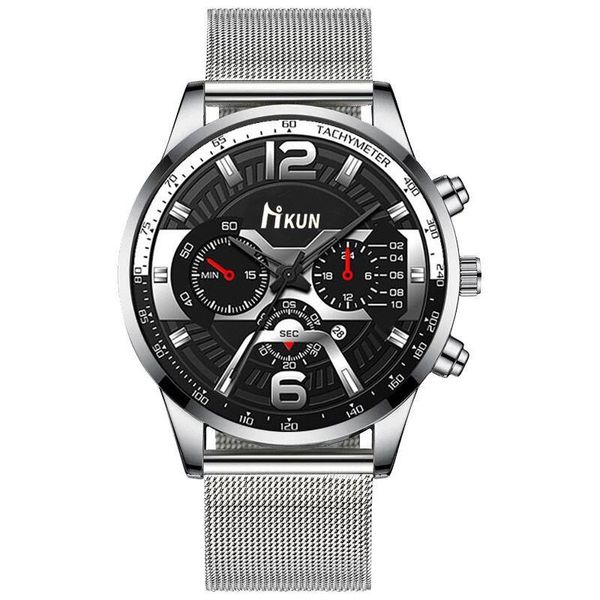 wristwatches fashion mens watch quartz classic black steel belt luxury business men gifts, Slivery;brown
wristwatches fashion mens watch quartz classic black steel belt luxury business men gifts, Slivery;brown