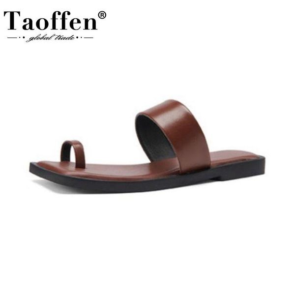 slippers taoffen sandals women real leather strap flats ladies shoes for 2021 summer fashion casual outdoor footwear size 34-39, Black
slippers taoffen sandals women real leather strap flats ladies shoes for 2021 summer fashion casual outdoor footwear size 34-39, Black