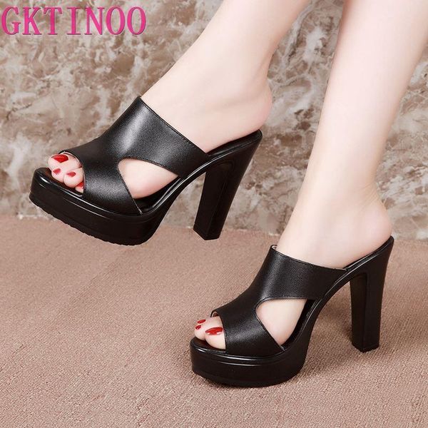 slippers gktinoo plus size 33-43 high heels women platform shoes summer 2021 block heel leather slides ladies office, Black
slippers gktinoo plus size 33-43 high heels women platform shoes summer 2021 block heel leather slides ladies office, Black