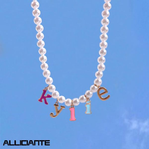 chains korea sweet candy color kylie letter pearl beaded necklaces for women dripping glaze collar pendant necklace wholesale jewelry, Silver
chains korea sweet candy color kylie letter pearl beaded necklaces for women dripping glaze collar pendant necklace wholesale jewelry, Silver