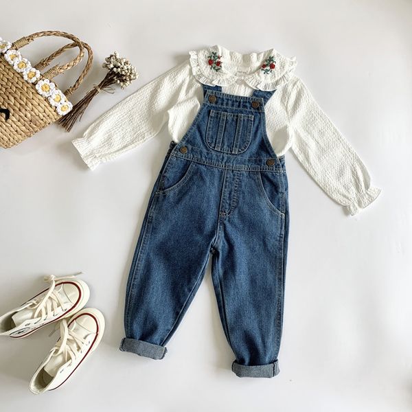2021 new fashion autumn dungarees baby boys girls denim pants children solid jeans korean style kids overall usf9, Blue
2021 new fashion autumn dungarees baby boys girls denim pants children solid jeans korean style kids overall usf9, Blue