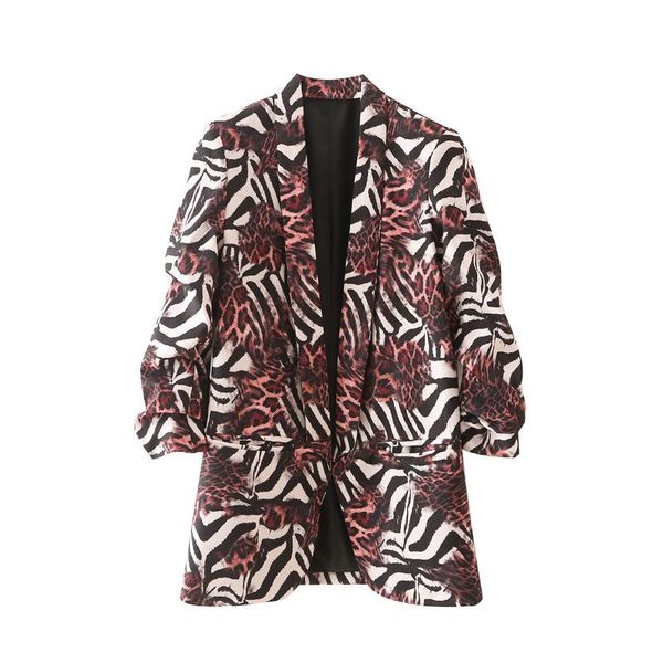 women's suits & blazers sherouse women fashion printed blazer vintage notched neck long sleeves female suit veste femme, White;black
women's suits & blazers sherouse women fashion printed blazer vintage notched neck long sleeves female suit veste femme, White;black