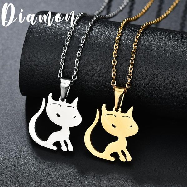 diamon 2021 new cute pet cat creative chocker necklace clavicle chain elegant charm pendant for women children jewelry gift, Silver
diamon 2021 new cute pet cat creative chocker necklace clavicle chain elegant charm pendant for women children jewelry gift, Silver