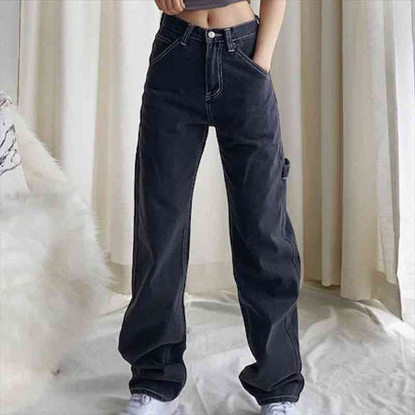 high waist wide leg jeans woman loose casual overalls female fashion simple design plus size trousers women black jeans, Blue
high waist wide leg jeans woman loose casual overalls female fashion simple design plus size trousers women black jeans, Blue