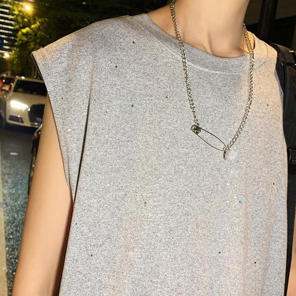 men' tank shiny dots gray bodybuilding vest men clothing youthful hip-hop loose sports all-match bottoming shirt soft comfortable, White;black
men' tank shiny dots gray bodybuilding vest men clothing youthful hip-hop loose sports all-match bottoming shirt soft comfortable, White;black