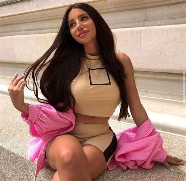 women's two piece pants ladies sets sportwear suits vest+shorts sleeveless short pants summer clothes, White
women's two piece pants ladies sets sportwear suits vest+shorts sleeveless short pants summer clothes, White