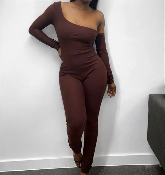 2021 new arrival long sleeve broadcloth skinny off shoulder brown solid color ladies workout jumpsuits, Black;white
2021 new arrival long sleeve broadcloth skinny off shoulder brown solid color ladies workout jumpsuits, Black;white