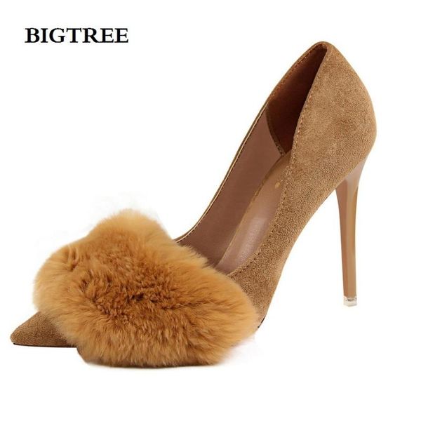 dress shoes bigtree woman high heels pumps red 10cm fashion women's with high-heeled suede pointed mouth hair, Black
dress shoes bigtree woman high heels pumps red 10cm fashion women's with high-heeled suede pointed mouth hair, Black