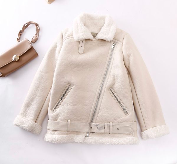 new 2021 women lamb jacket winter warm long sleeve turn down collar motorcycle biker coat ladies loose faux fur parkas sehc, Black
new 2021 women lamb jacket winter warm long sleeve turn down collar motorcycle biker coat ladies loose faux fur parkas sehc, Black