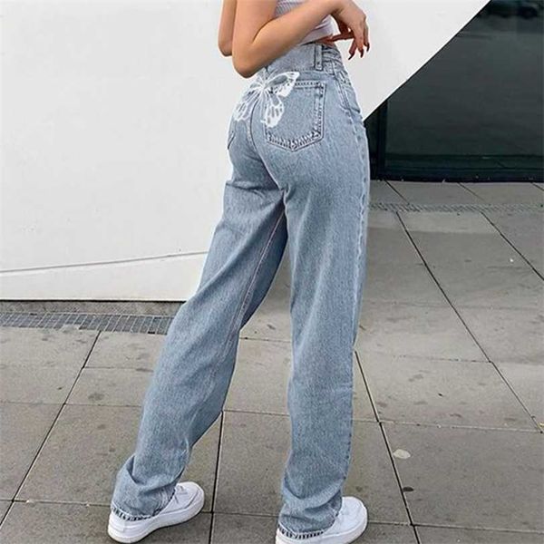 high waist denim women's trousers spring fashion straight-leg pants street style all-match jeans 211118, Blue
high waist denim women's trousers spring fashion straight-leg pants street style all-match jeans 211118, Blue