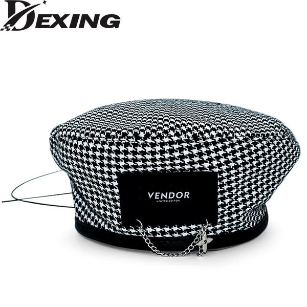 berets ins chain beret korean fashion plaid women harajuku punk caps warm painter hat sboy, Blue;gray
berets ins chain beret korean fashion plaid women harajuku punk caps warm painter hat sboy, Blue;gray