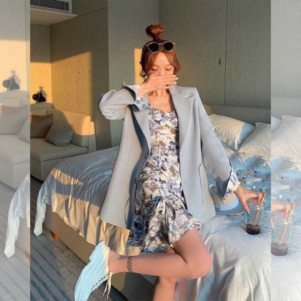 suit female student 2021 spring fashion foreign style suspender drs + temperament suit coat two piece set, Black;gray
suit female student 2021 spring fashion foreign style suspender drs + temperament suit coat two piece set, Black;gray