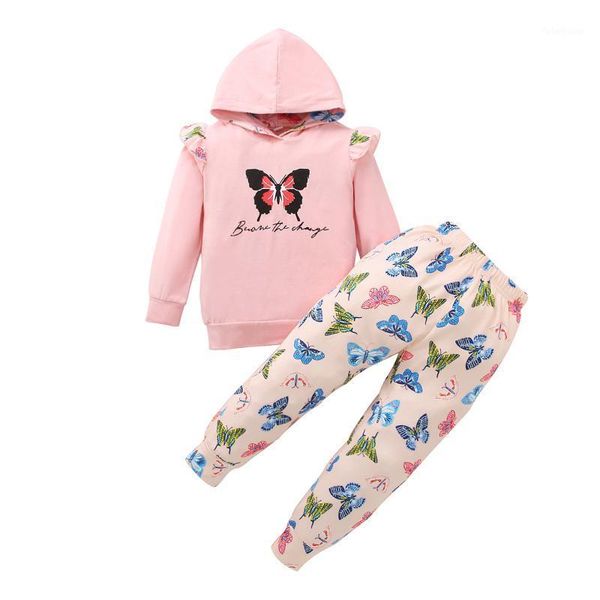 clothing sets 2021 est girls fashion butterfly print long sleeve hooded with ruffles+elastic waist trousers clothes set1, White
clothing sets 2021 est girls fashion butterfly print long sleeve hooded with ruffles+elastic waist trousers clothes set1, White