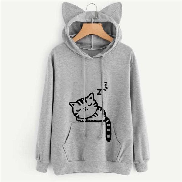 women's hoodies & sweatshirts oversize spring autumn long sleeve for women cute ear print casual hooded female pullovers outwear top, Black
women's hoodies & sweatshirts oversize spring autumn long sleeve for women cute ear print casual hooded female pullovers outwear top, Black