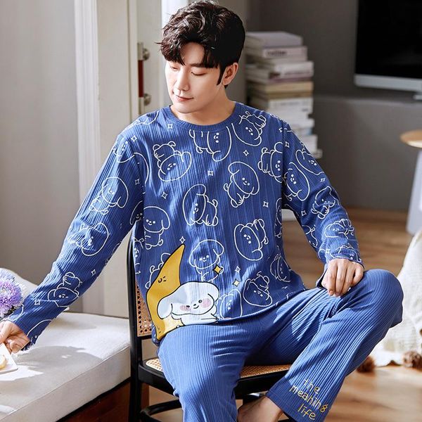men's sleepwear autumn winter cotton pajamas set japanese cartoon anime moon print casual sleep harajuku large size loungewear, Black;brown
men's sleepwear autumn winter cotton pajamas set japanese cartoon anime moon print casual sleep harajuku large size loungewear, Black;brown