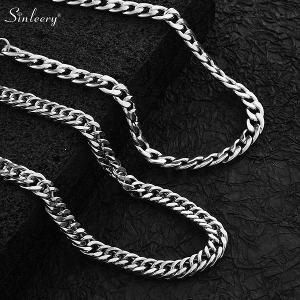 chains sinleery basic punk stainless steel necklace for men women curb cuban link chain silver color tone solid metal xl279 ssk
chains sinleery basic punk stainless steel necklace for men women curb cuban link chain silver color tone solid metal xl279 ssk