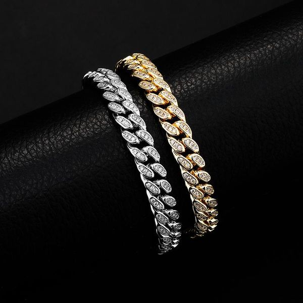 charm bracelets 2021 8mm hip hop personality iced out + cz miami cuban chain bracelet men and women jewelry for gift, Golden;silver
charm bracelets 2021 8mm hip hop personality iced out + cz miami cuban chain bracelet men and women jewelry for gift, Golden;silver