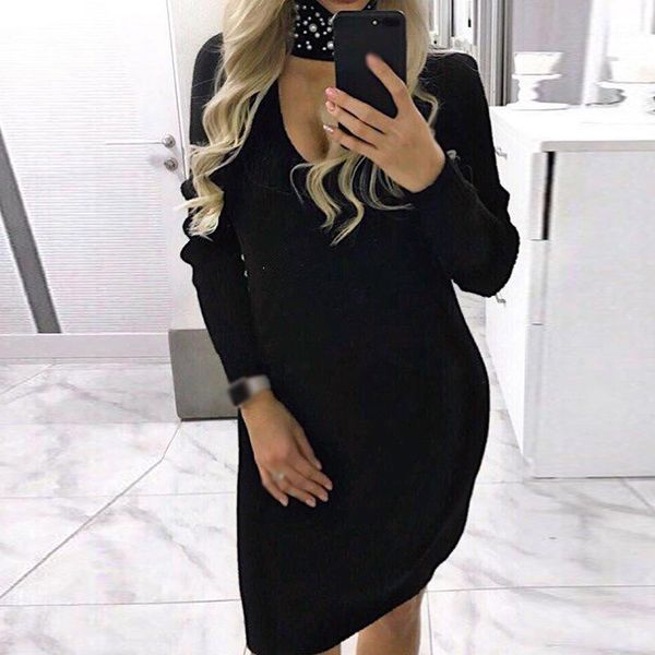 casual dresses women hollow half high collar bodycon dress knitted solid color pullover, Black;gray
casual dresses women hollow half high collar bodycon dress knitted solid color pullover, Black;gray