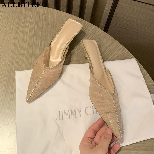 slippers allbitefo heel 4cm mesh design pointed toe women fashion summer flip flops stiletto slingback heels shoes, Black
slippers allbitefo heel 4cm mesh design pointed toe women fashion summer flip flops stiletto slingback heels shoes, Black