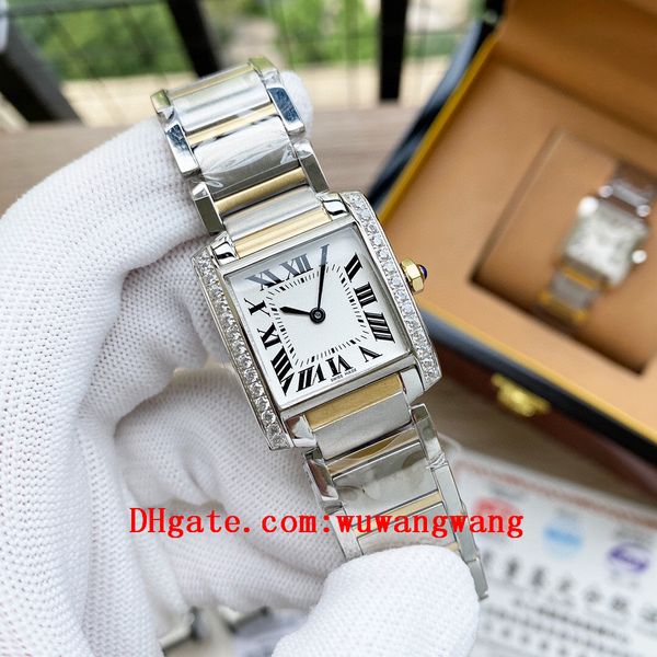 2020 classic tank francaise quartz watches joker ladies 316l stainless steel wristwatches square womens watch 20*25mm d3155, Silver
2020 classic tank francaise quartz watches joker ladies 316l stainless steel wristwatches square womens watch 20*25mm d3155, Silver
