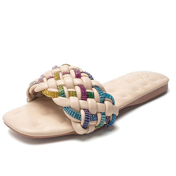 women weave slippers flat shoes fashion fancy diamond weave soft sole embroidery thread leisure office women shoes slippers, Black
women weave slippers flat shoes fashion fancy diamond weave soft sole embroidery thread leisure office women shoes slippers, Black