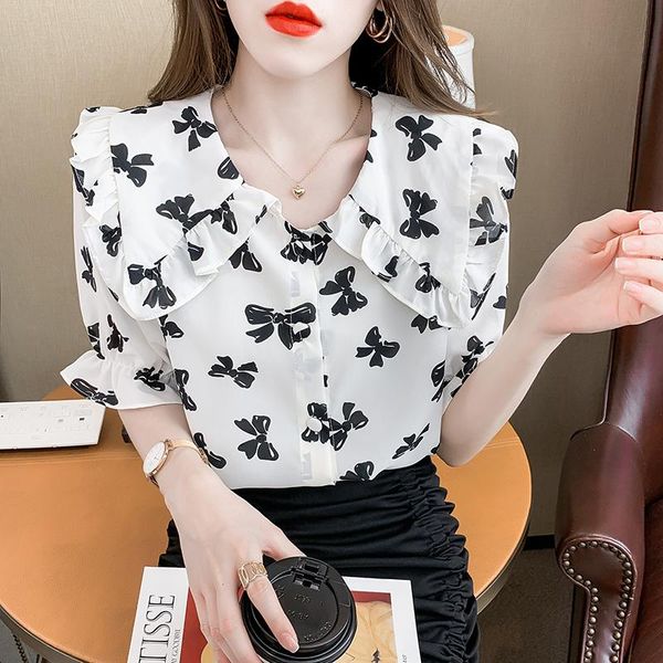 women's blouses & shirts coigarsam short shirt korean womens summer print chiffon bow puff sleeve thin women white apricot 5200
women's blouses & shirts coigarsam short shirt korean womens summer print chiffon bow puff sleeve thin women white apricot 5200