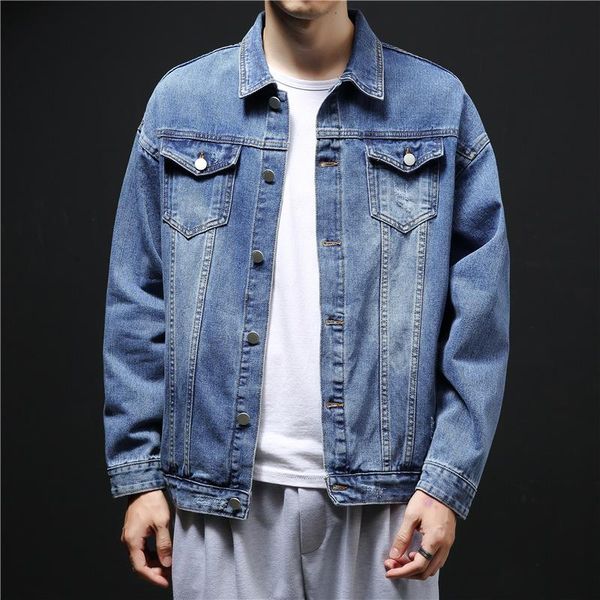men's jackets autumn and winter blue black denim jacket fashion casual cotton elasticity jeans coat male cargo streetwear clothes, Black;brown
men's jackets autumn and winter blue black denim jacket fashion casual cotton elasticity jeans coat male cargo streetwear clothes, Black;brown