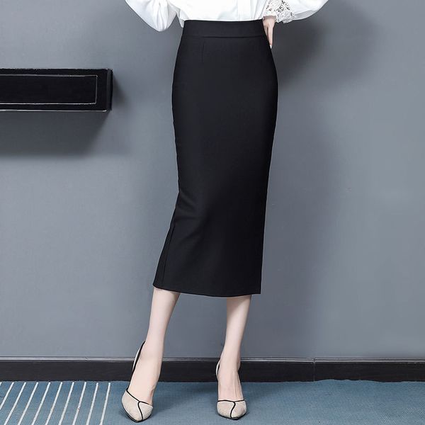 women's black split office skirt casual ol bodycon middle splitted skirts fashion pure color high elastic waist long slim dress
women's black split office skirt casual ol bodycon middle splitted skirts fashion pure color high elastic waist long slim dress