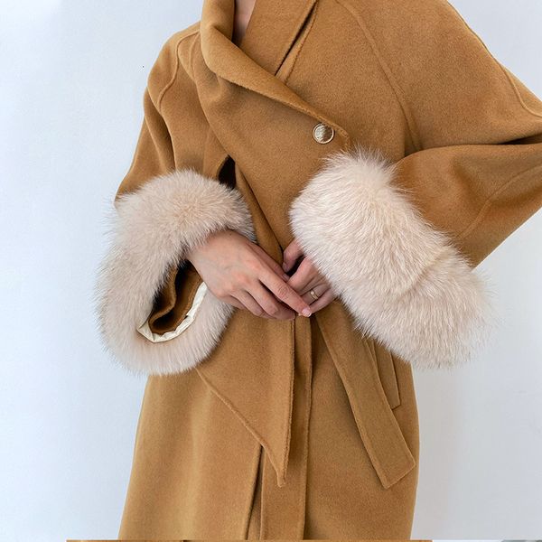 women's jackets female chic scarf royal woolen coat with natural manga winter 2021, Black;brown
women's jackets female chic scarf royal woolen coat with natural manga winter 2021, Black;brown