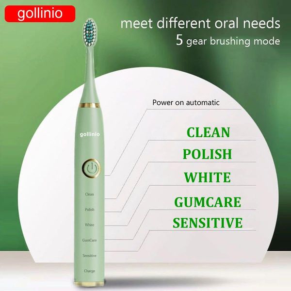 smart electric toothbrush gollinio usb fast charging electronic tooth brush rechargeable teeth replacement head gl46d
smart electric toothbrush gollinio usb fast charging electronic tooth brush rechargeable teeth replacement head gl46d