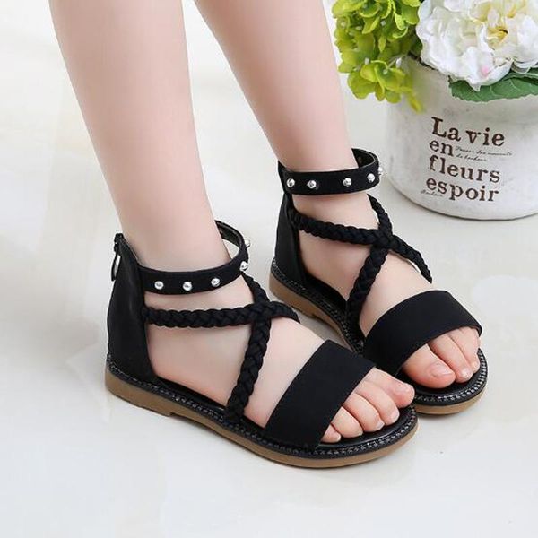 sandals leather girls summer 2021 fashion princess shoes children's soft beach woven twist beaded, Black;red
sandals leather girls summer 2021 fashion princess shoes children's soft beach woven twist beaded, Black;red