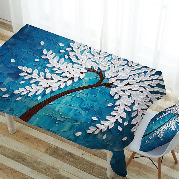 niobomo polyester waterproof rectangle table cloth for home table cover