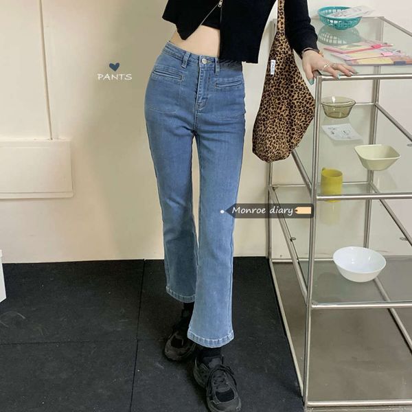 slim light color micro flare autumn high waist thin tube nine point horn pants, Blue
slim light color micro flare autumn high waist thin tube nine point horn pants, Blue