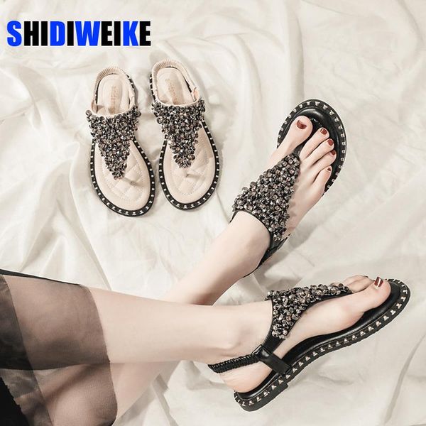 sandals 2021 spring summer shoes bling women flats heeled sequins gladiator wedges sandalia femina m571, Black
sandals 2021 spring summer shoes bling women flats heeled sequins gladiator wedges sandalia femina m571, Black