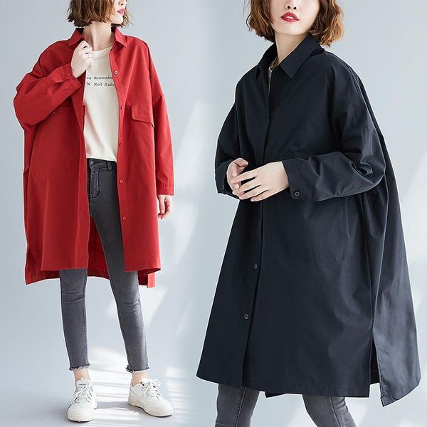 Women's Trench Coats Vintage Plus Size Coat Women 2021 Spring Autumn Loose Casual Long Cardigan Windbreaker Outerwear Cotton Shirts Female, Tan;black
Women's Trench Coats Vintage Plus Size Coat Women 2021 Spring Autumn Loose Casual Long Cardigan Windbreaker Outerwear Cotton Shirts Female, Tan;black