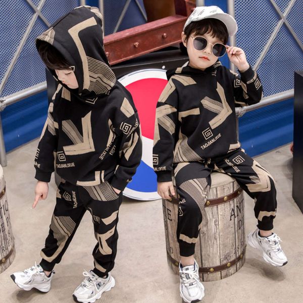children's suit 2021 spring wear autumn korean hooded fashion letter sweater casual pants boys' two piece set, White
children's suit 2021 spring wear autumn korean hooded fashion letter sweater casual pants boys' two piece set, White