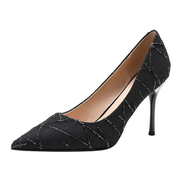 dress shoes 2021 fashion thin high heels shiny sequins shallow mouth pointed plus size woman, Black
dress shoes 2021 fashion thin high heels shiny sequins shallow mouth pointed plus size woman, Black