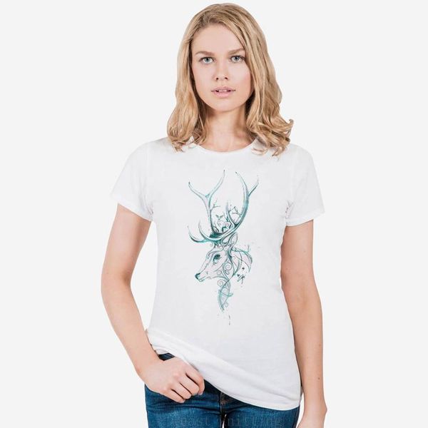 women's t-shirt female stag pattern print short sleeves women summer pretty white tees
women's t-shirt female stag pattern print short sleeves women summer pretty white tees