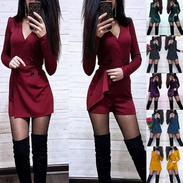 women's jumpsuits & rompers women long sleeve jumpsuit short v-neck fahion business office ol overalls ser88, Black;white
women's jumpsuits & rompers women long sleeve jumpsuit short v-neck fahion business office ol overalls ser88, Black;white