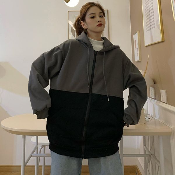 2021 new autumn and winter women's thick zipper jacket sweatshirt long sleeve loose hoodie fashion all-match aqwr, Black
2021 new autumn and winter women's thick zipper jacket sweatshirt long sleeve loose hoodie fashion all-match aqwr, Black