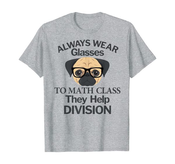 always wear eyeglasses to math class funny pug dog t-shirt, White;black
always wear eyeglasses to math class funny pug dog t-shirt, White;black