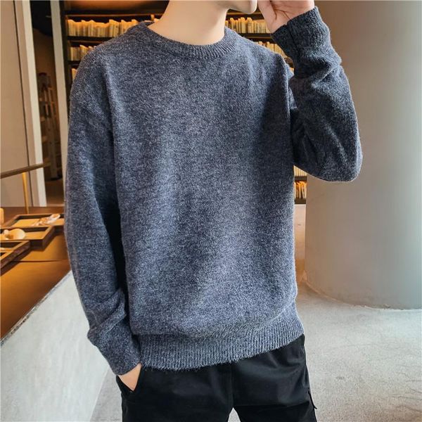 men's sweaters men sweater 2021 winter trend fashion mens pullover casual retro loose bottoming warm, White;black
men's sweaters men sweater 2021 winter trend fashion mens pullover casual retro loose bottoming warm, White;black