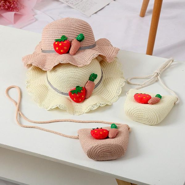 wide brim hats summer straw hat bag set girls cartoon strawberry carrot chood baby beach wholesale, Blue;gray
wide brim hats summer straw hat bag set girls cartoon strawberry carrot chood baby beach wholesale, Blue;gray