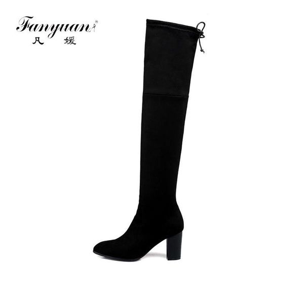 boots fanyuan over the knee women round toe high square heels autumn nubuck flock leather ribbons fashion, Black
boots fanyuan over the knee women round toe high square heels autumn nubuck flock leather ribbons fashion, Black