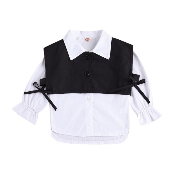 2 pcs kids baby casual outfits solid color long sleeve lapel button down shirt + tie up vest fashion stylish clothes sets, White
2 pcs kids baby casual outfits solid color long sleeve lapel button down shirt + tie up vest fashion stylish clothes sets, White