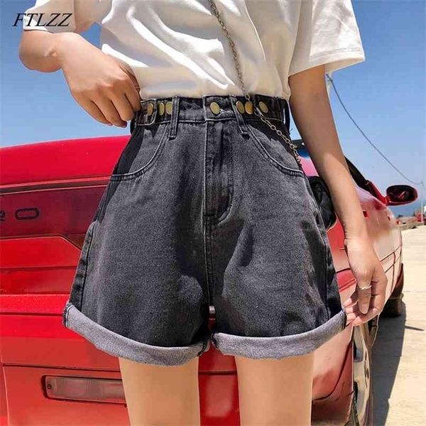 ftlzz summer vintage women high waist button blue denim shorts casual female solid color wide leg loose gray jeans 210724, White;black
ftlzz summer vintage women high waist button blue denim shorts casual female solid color wide leg loose gray jeans 210724, White;black