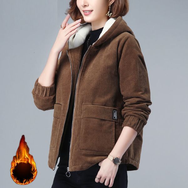 2021 corduroy jacket for women new winter thicked warm parkas hooded short windbreaker coat large size 5xl y642 muag, Black;brown
2021 corduroy jacket for women new winter thicked warm parkas hooded short windbreaker coat large size 5xl y642 muag, Black;brown