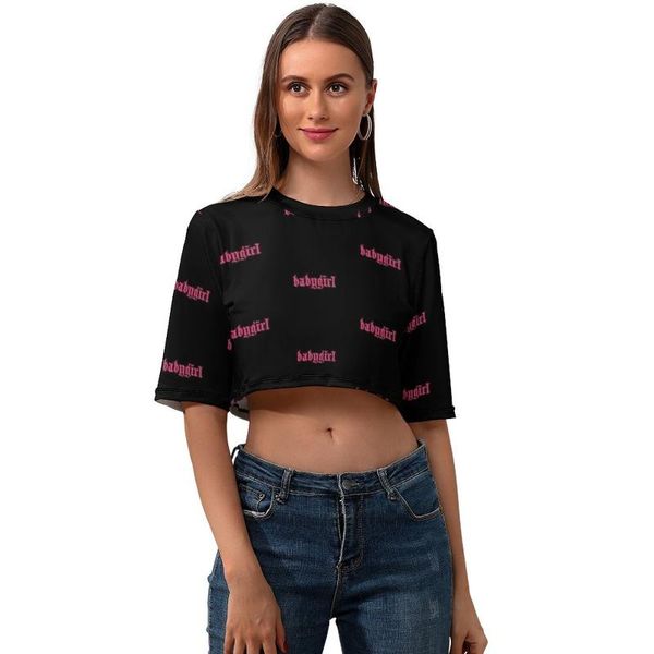 women's t-shirt baddie crop trendy casual t shirt o neck lady printed short sleeve polyester tshirt, White
women's t-shirt baddie crop trendy casual t shirt o neck lady printed short sleeve polyester tshirt, White