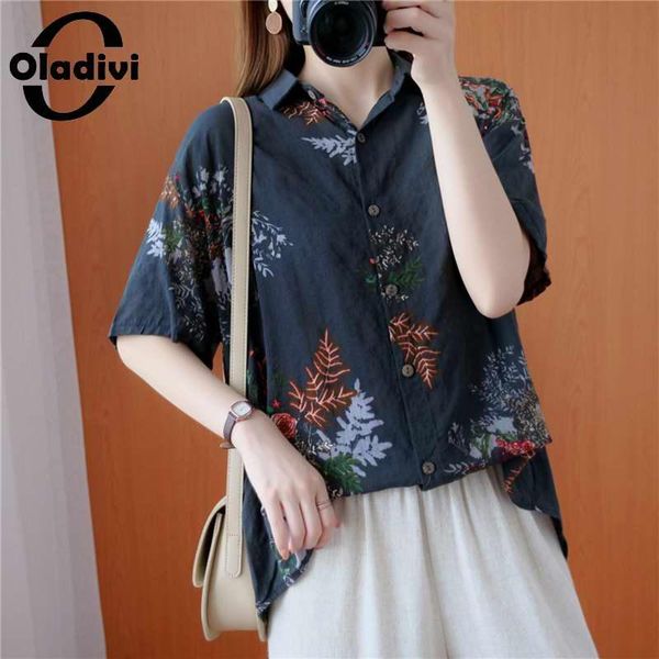 oladivi plus size short sleeve fashion print cotton linen blouses women summer casual loose shirt ladies big tee tunic blusa, White
oladivi plus size short sleeve fashion print cotton linen blouses women summer casual loose shirt ladies big tee tunic blusa, White