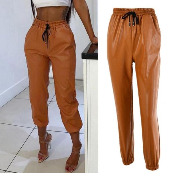women's jeans women pu leather pants fashion street lady elastic waist pencil autumn drawstring sweatpants pockets cool trousers gv109, Blue
women's jeans women pu leather pants fashion street lady elastic waist pencil autumn drawstring sweatpants pockets cool trousers gv109, Blue